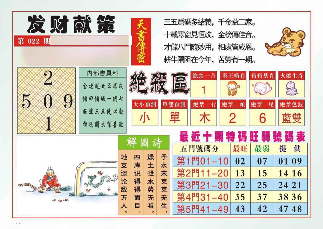 022期发财献策[图]