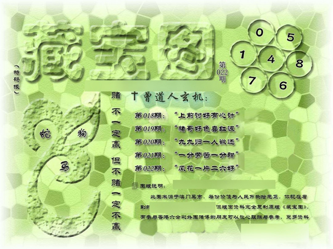 022期假新藏宝图[图]