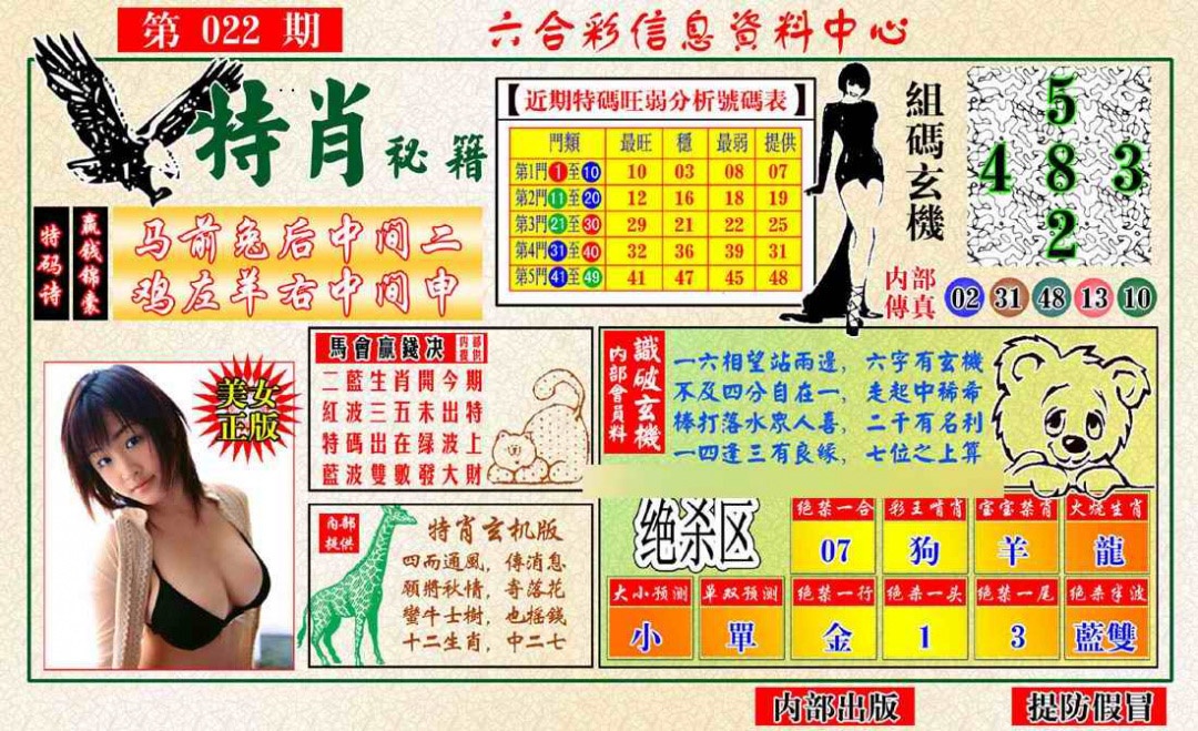 022期特肖秘籍[图]