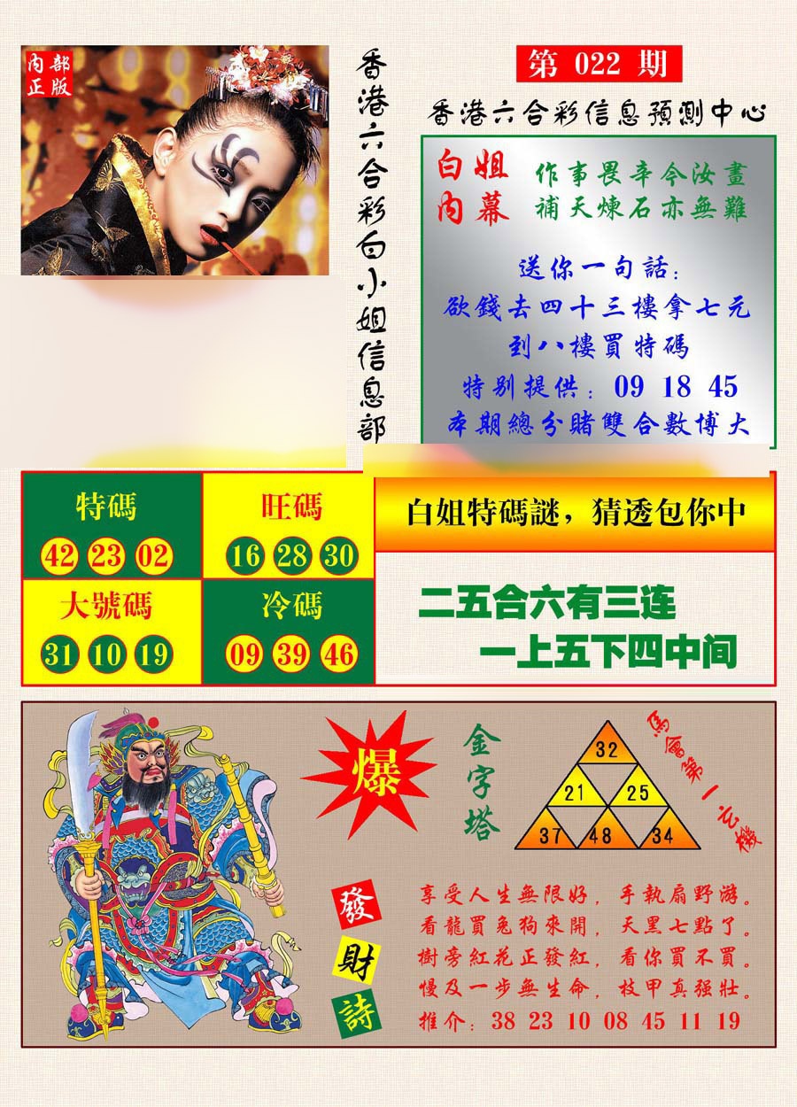 022期港彩内幕报[图]