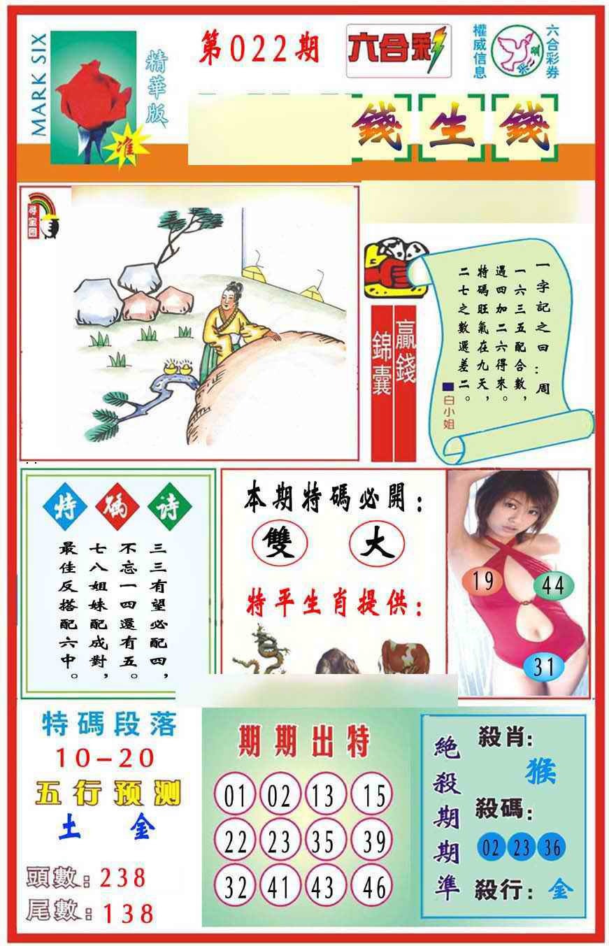 022期马经钱生钱(新图推荐)[图]