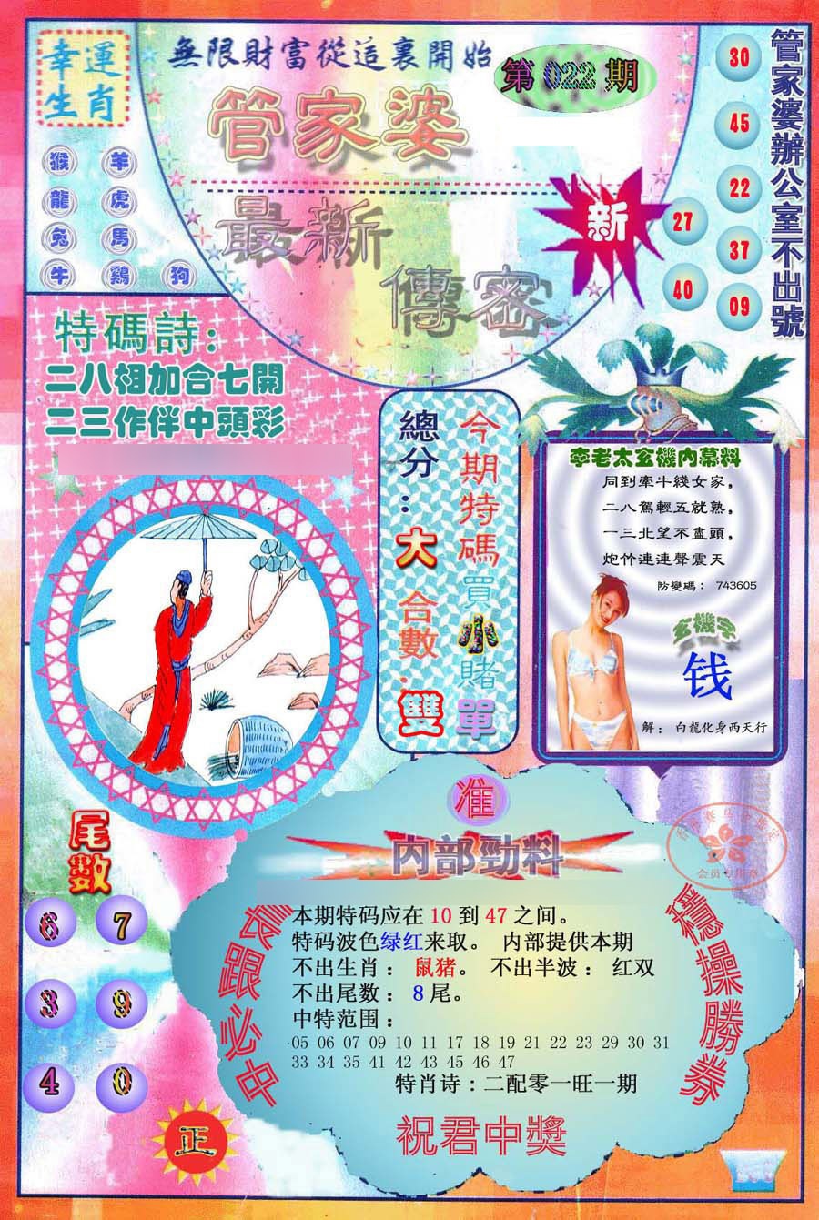 022期管家婆新传密[图]