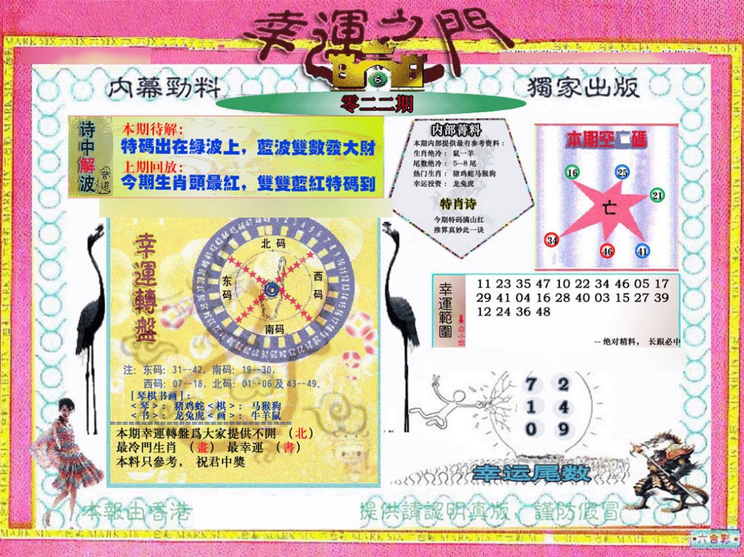 022期幸运之门[图]